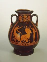 Rødfigurert pelike, ca. 510-500 f.Kr.